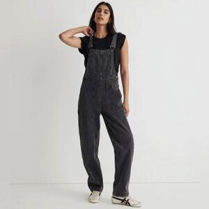 Madewell Black Denim Overalls Sz M